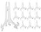 Super Z Outlet 5" Clear Plastic Easels or Stand/Plate Holders to Display Pictures or Other Items at Weddings, Home Decoration, Birthdays, Tables (...