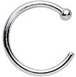 Body Candy Tiny Nose Hoop 20 Gauge 1/4 Small Diamenter Solid 14k White Gold 6mm Nose Hoop...