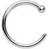 Body Candy Tiny Nose Hoop 20 Gauge 1/4 Small Diamenter Solid 14k White Gold 6mm Nose Hoop...