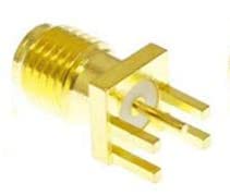25PCS SMA Female PCB Panel Edge Mount Plug with 4 Pins Stand Straight Connector RF Coax Coaxial Adapter...