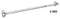 Graber 7/16-Inch Round Sash Cafe Curtain Rod (28 to 48-Inches Adjustable Width, White w/ Brass Ends)...