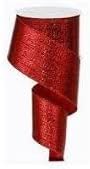 Red Wired Ribbon, Metallic Craft Supply, Handmade DIY Wreath Bow, 2.5 Inches x 10 Yard, Christmas Valentine, 4th of July, Wedding RG0140024...