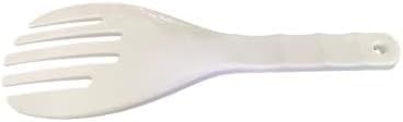 White Jumbo Large Plastic Rice Paddle Spatula Scoop Fork-Like, 10.63" (27 cm) Long, Serving Spoons?Rice and Potato Servers...