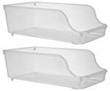 TAVERNIT Plastic Refridgerator Storage Bin Dispenser Fridge Organizer Pull Out Container Drawer...