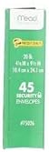 Mead Press-it Seal-it No.10 Security Envelopes, 4.125 x 9.5-Inches, White, 45 Count, Pack of 2 (90 Count In Total)( 75026)...