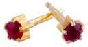 Studex 24K Plated Surgical Steel 3mm Regular Size Ear Piercing Earrings Studs in Prong Style Setting, 12 Pair Mixed Colors Yellow Metal...