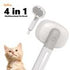 DOC'S 4 in 1 Multifunctional Vibration Massage Pet Comb Negative Ion One Click Self Cleaning Slicker Pet Grooming Brush for Dogs Cats...