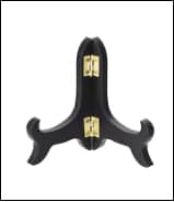 1Pc Black Wooden Plate Display Stands Picture Easel Holder Stand Decorative Wood Library Decor Display Easels Display Stands for Display Picture F...