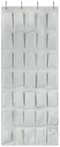 35 Large Pockets Over the Door Shoe Organzier, Hanging Shoe Organizer for Door Large Capacity Shoe Storage Bag with 4 Metal Hooks...