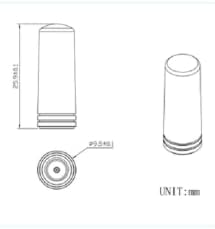 WiFi Antenna(WiFi, WiMAX Bluetooth and Zigbee) monopole Extreme Low Profile RP SMA Plug...