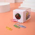 Pink Magnetic Paper Cilp Dispenser Holder Clear Acrylic Paper Clip Organizers with Magnetic Top for Desk Cute Office Binder Clip, Hair Clip,Paper ...