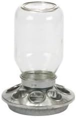 Rocky Mountain Goods Chick Feeder Base for Jar - Jar Feeder for Small Birds and Chickens - Galvanized rust proof steel - 8 feed holes - Easy to at...