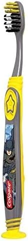 Colgate Batman Toothbrush for Children with Suction Cup, Kids 5+ Years Old, Extra Soft, Pack of 6...