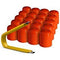 ColorLugs Vinyl Lug Nut Cover | Orange | Flexible Fit Wheel Lug Nut Cap | Fits 19 mm | Pack of 20 | Includes Deluxe Extractor | Made in The USA...