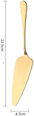 Stainless Steel Serrated Edge Cake Server Blade Cutter Shovel Kitchen Baking Pastry Spatulas Pie Pizza Server Cake Cutter (gold)...