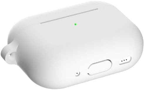 Airpods Pro2 Generation Case Cover: Pro 2nd Generation Apple Airpods Case Soft Silicone Protective Cover with Keychain Hook?White Waterproof Airpo...