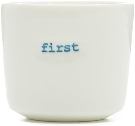 Word Range - Ceramic Set of 4 Egg Cups - Gift Boxed - What Came First the Chicken or the Egg...
