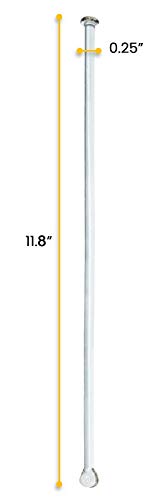 EISCO 10PK Glass Stirring Rods, 11.8" - Spade & Button Ends, 6mm Diameter - Excellent for Laboratory or Home Use - Borosilicate 3.3 Glass...