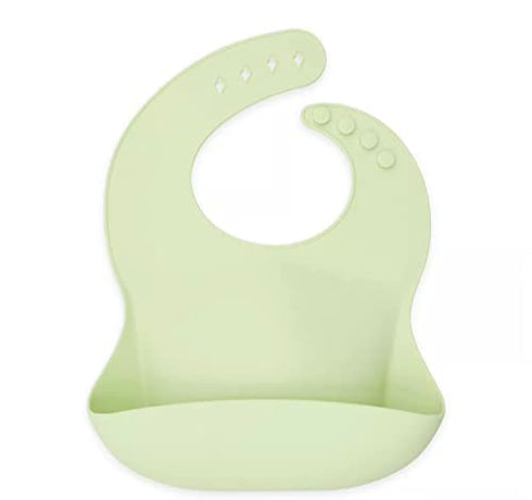 Silicone Baby Bib BPA Free Easy Clean up (Set of 3) (Green, Brown, Gray)...