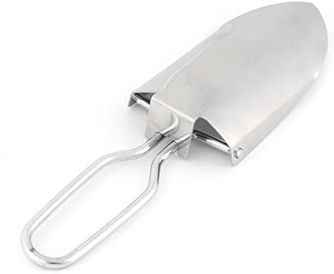 1PC Portable Stainless Steel Folding Shovels Small Foldable Garden Trowel Shovel Garden Tools for Hiking Outdoor Gardening and Potting Tools, Silv...