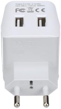 Ceptics European, Egypt Travel Adapter Plug with Dual USB - Type C - Europe - Usa Input - Light Weight - Perfect for Cell Phones, Chargers, Camera...