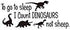 Cute Dinosaurs Bedroom Wall Sticker Wall Decals Kids Room Nursery Room Peel & Stick Cartoon Wall Art Home Decor Stickers to Go to Sleep I Count Di...