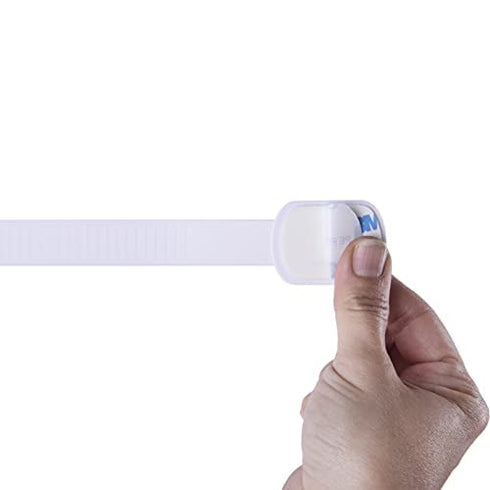 Child Proof Safety Locks - Baby Proofing Cabinet Lock with 6 Extra 3M Adhesives - Adjustable Strap Latches to Cabinets,Drawers,Cupboard,Oven,Fridg...