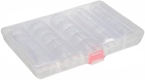 The Beadsmith Personality Case, Clear Plastic Bead Storage Case with 25 Removable and Stackable Jars, includes 5 screw top lids, Organizer Storage...