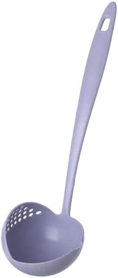 2 In 1 Kitchen Ladle Soup Pan Spoon with Filter Strainer (Blue)...