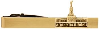 Ringmasters LDS Sacramento California Temple Gold Steel Tie Bar - Tie Clip - Priesthood Gift, LDS Missionary…...