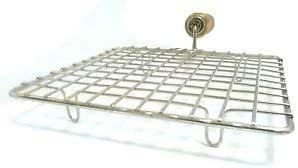 Stainless Steel Square Wire Roaster Rack, Papad Jali, Roti Jari with Wooden Handle/Easter Day Gift 13 Inch...