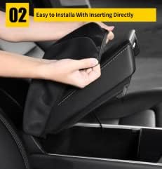 AOMSAZTO Black Armrest Covers for Nissan Murano 2015-2023 Console Pad for Murano...