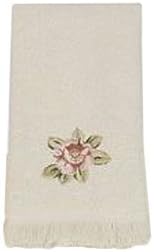 Avanti Linens Rosefan Fingertip Towel, Ivory, 18.00" x 11.00"...