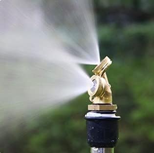 Joywayus Brass Misting Spray Nozzle 1/2" NPT Male 3-Holes Garden Sprinklers Irrigation Connector Water Sprinklers Mister Heads Fitting with Filter...