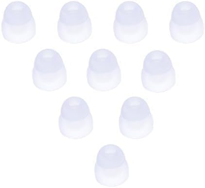 5 Pairs of Double Flange Replacement Earbud Tips fit Powerbeats, LG, Symphonized, iFrogz, Mpow, Skullcandy, Panasonic Headphones (Clear)...