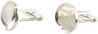 Men’s Cufflinks Cuff Links Button Cabochon Blank Trays Frame for DIY Craft...