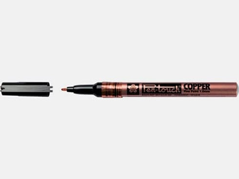 Sakura Pen Touch fine point permanent paint markers, 1.0mm, copper bronze metallic colors pack, 4 Count...