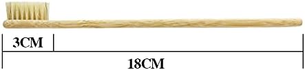 Boar Bristles Natural Bamboo Toothbrush Eco-Friendly Biodegradable Zero Waste Pack of 12...