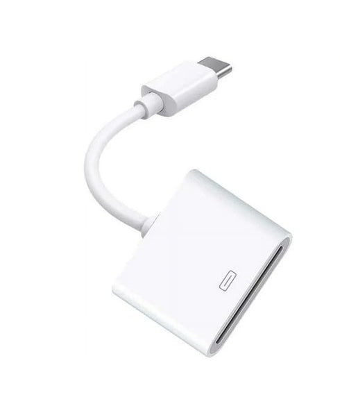 White for Apple 30pin Female to USB 3.1 Type-C USB-C Sync Data Charging Adapter Cable Cell Phone OTG Adapters USB Cables Accessories Cables and In...