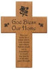 Mahogany God Bless Our Home "May Our Home Be a Place..." 8" Wall Cross...