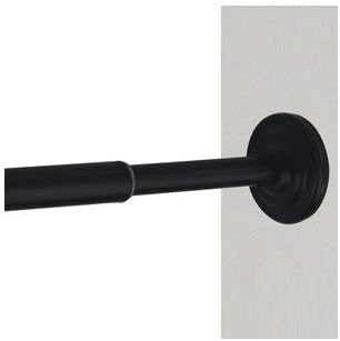 Versailles Home Fashions MTR3654-90 1/2" Diameter Mini Tension Rod, 36" to 54", Black...