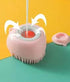 Bathroom Puppy Big Dog Cat Bath Massage Brush Soft Safety Silicone Pet Accessories For Multifunctional pink...