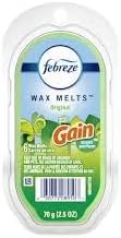 Febreze Original Gain Wax Melts, 3 Packs of 6 Wax Melt Warmer Cubes per Pack, Each pack is 2.5 OZ of Air Freshener...