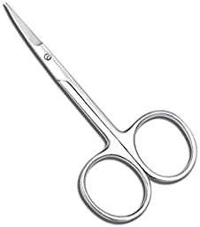 ThreadNanny Embroidery Scissors Curved Pointed Tip Sharp Metal Precision - Small Sewing Scissors for Cross-Stitching, Crafts, & More - Needlepoint...