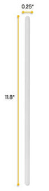 EISCO 12PK Polypropylene Stirring Rods, 11.8" - Rounded Ends, 7mm Diameter - Excellent for Laboratory or Home Use - Chemical & Heat Resistant Plas...