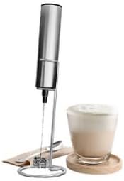 Electric Milk Frother Handheld, Stainless Steel Electric Coffee Frother Battery Operated Whisk Beater Foam Maker High Speed Handheld Foam Maker Dr...