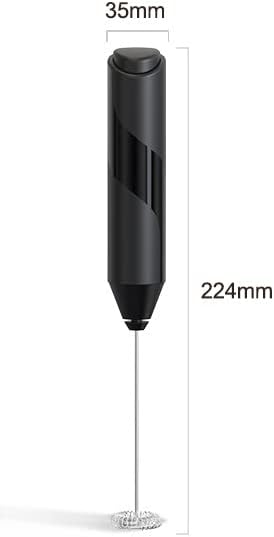 Cuisinox Electric Milk Frother Handheld Stainless Steel Battery Powered Foam Maker, Whisk Drink Mixer Blender For Coffee, Frappe, Latte, Macchiato...