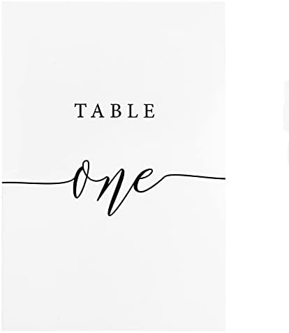 Crisky Table Number Cards 1-30 for Wedding, Anniversary, Birthday, Bridal Shower Party. Black Double-Sided Design 4 x 6 Inch Number One - Thirty &...