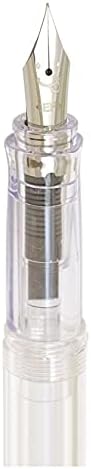 Kakuno Pilot Fountain Pen Fine Print Transparent Body Black Ink FKA-1SR-NC with 5 Blue Black Refill and Original Stylus Ballpoint Touch Pen......