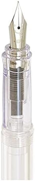 Kakuno Pilot Fountain Pen Fine Print Transparent Body Black Ink FKA-1SR-NC with 5 Blue Black Refill and Original Stylus Ballpoint Touch Pen......